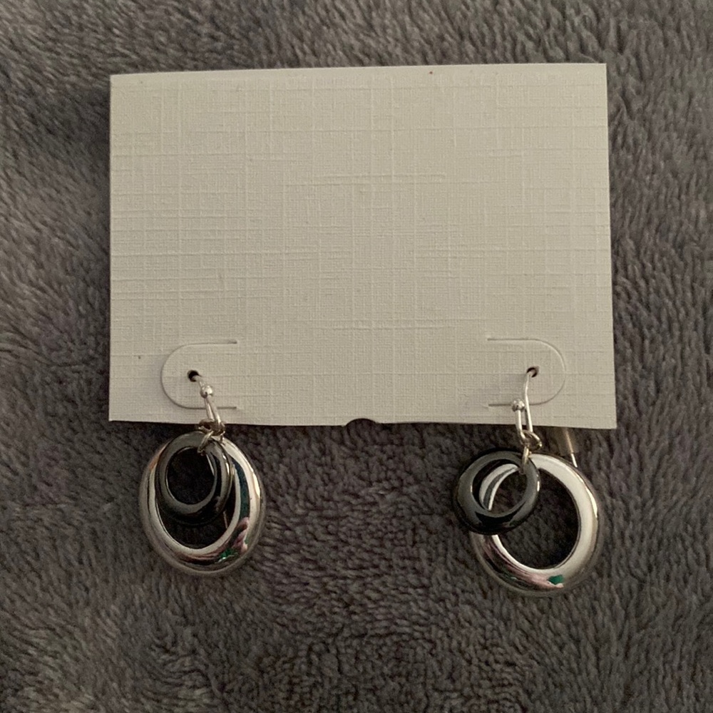 Silver dangle earrings